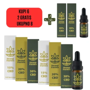 CBD ulje Super Combo – (2 x 15 %) + (2 x 20 %) + (2 x 30 %)