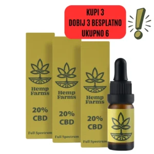 Hemp Farms CBD Ulje Promocija 20%+20%+20% 30ml. Full Spectrum