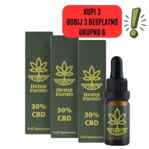 Hemp Farms CBD Ulje Promocija 30%+30%+30% 30ml. Full Spectrum